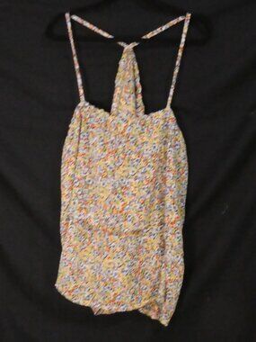 Handmade Multi-Color Floral Print Cami Top Summer Boho - Pit-to-Pit 17" measured